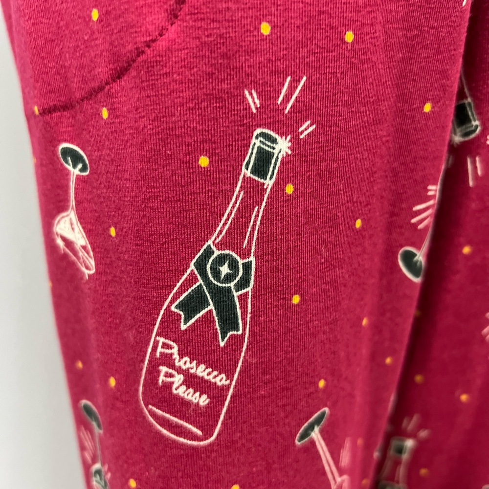 Soma Red Pajama Set with Cocktail Print - Picture 5 of 8